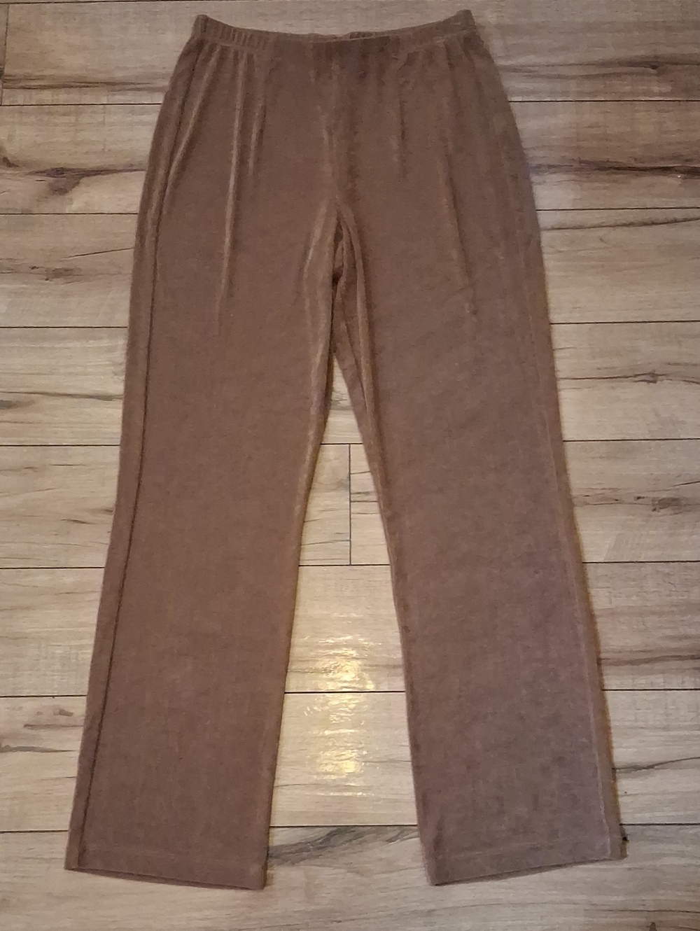 Women's Chico's Brown Wide Leg Stretchy Full Length Pants Size 4